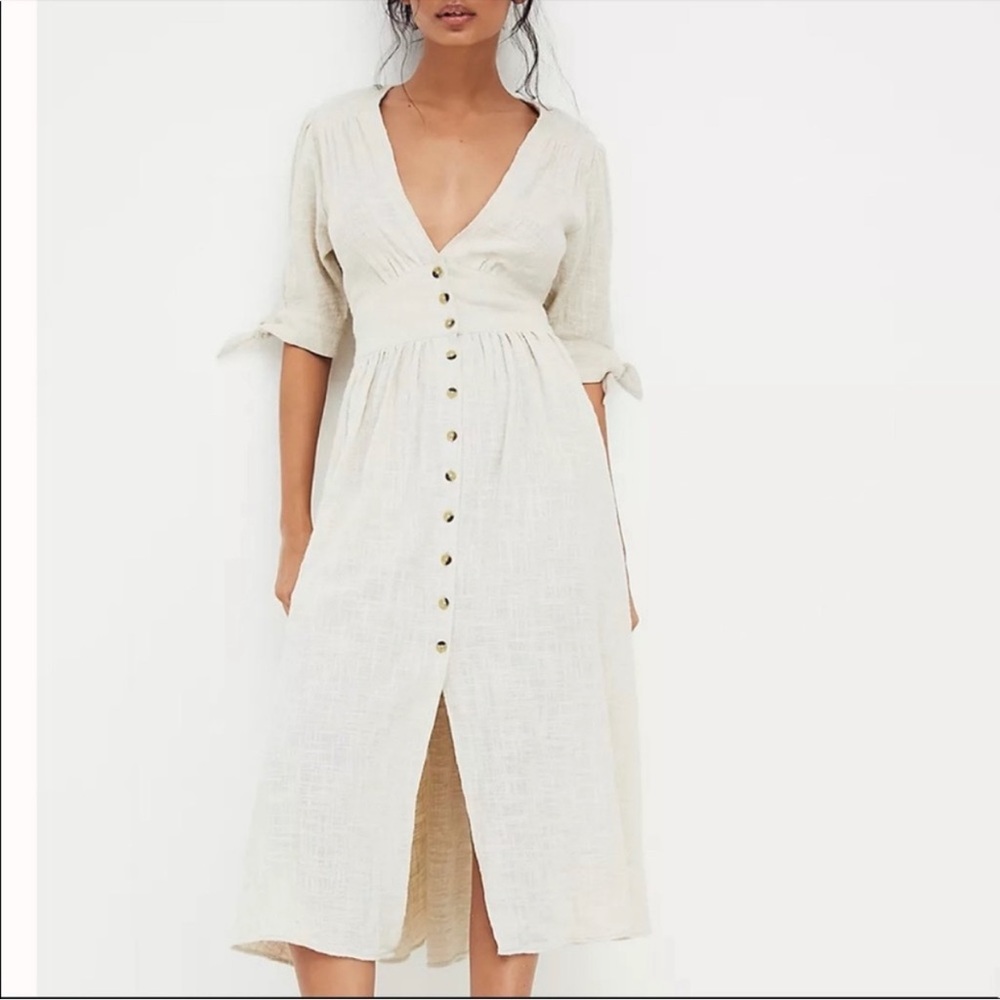 Free People Love of My Life Ivory Dress Sz M